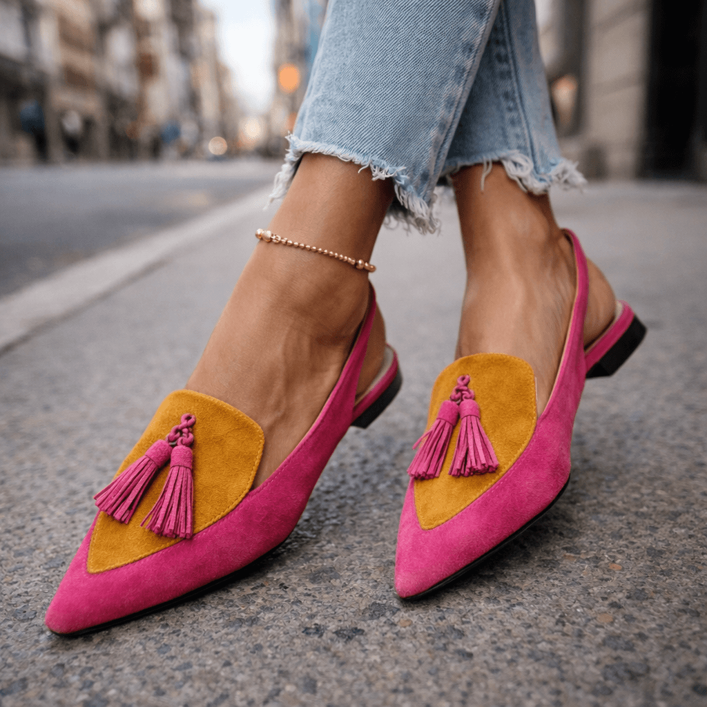 Estefania | Sandales à lanières et pompons