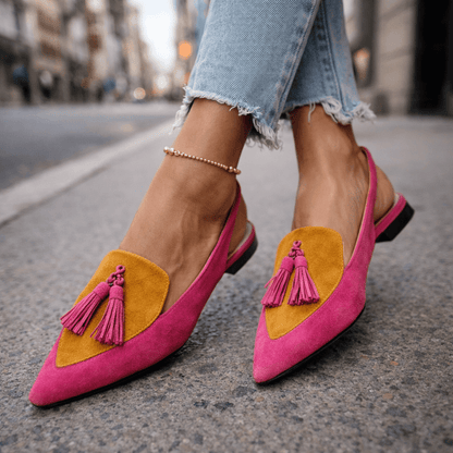 Estefania | Sandales à lanières et pompons