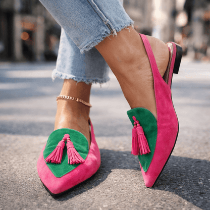 Estefania | Sandales à lanières et pompons