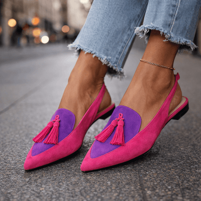 Estefania | Sandales à lanières et pompons