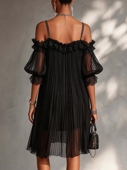 Nuria | Robe longue en mousseline de soie à col en V