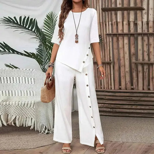 Ensemble Celinor™ avec blouse ample et pantalon Marlene