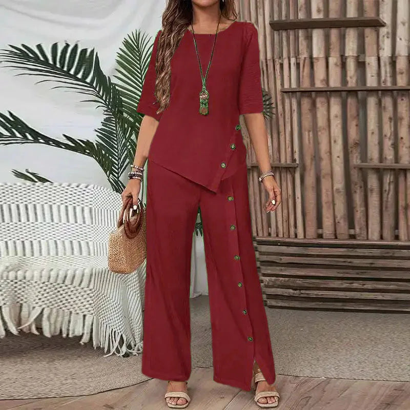Ensemble Celinor™ avec blouse ample et pantalon Marlene