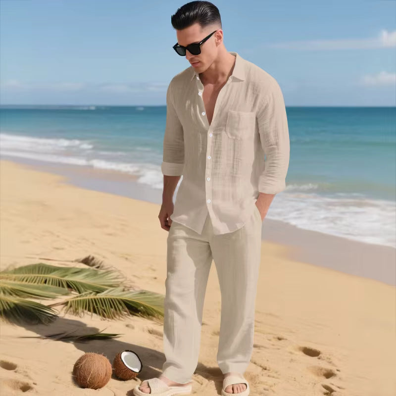 Ensemble Malibu-Set™ en coton et lin au design élégant