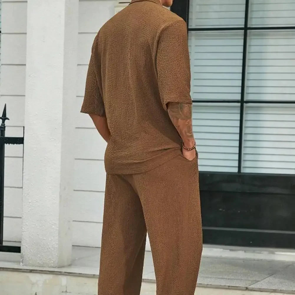 Ensemble Helsinki™ en viscose texturée à col polo, au style « old money »