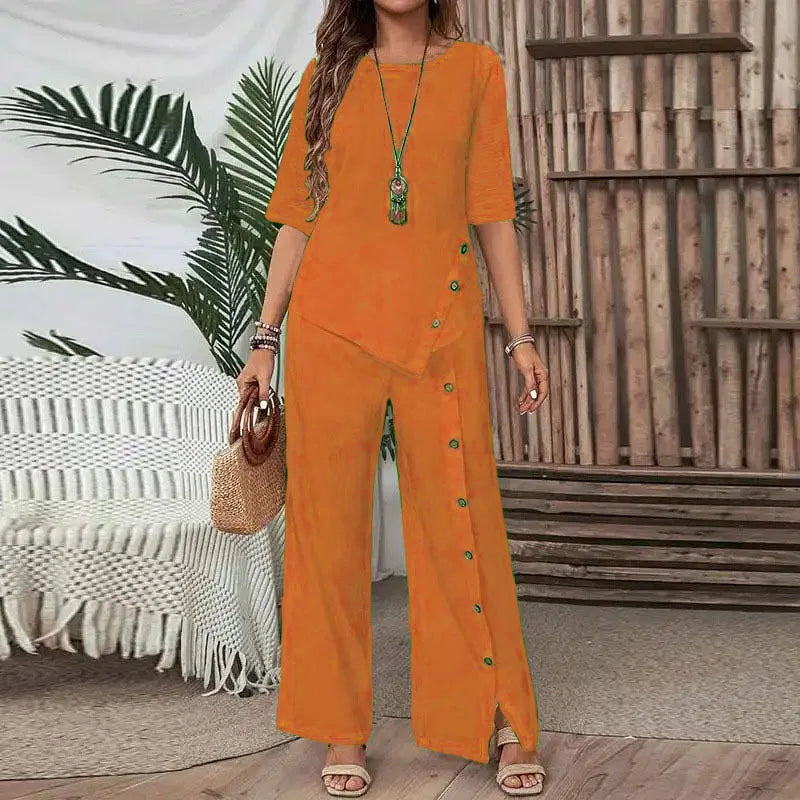 Ensemble Celinor™ avec blouse ample et pantalon Marlene