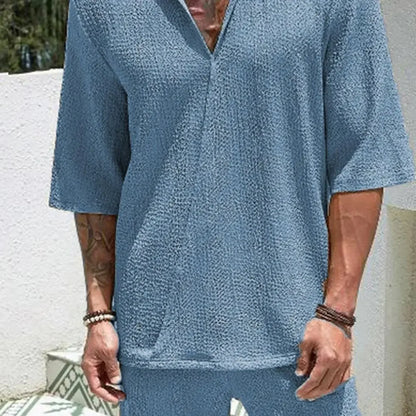 Ensemble Helsinki™ en viscose texturée à col polo, au style « old money »