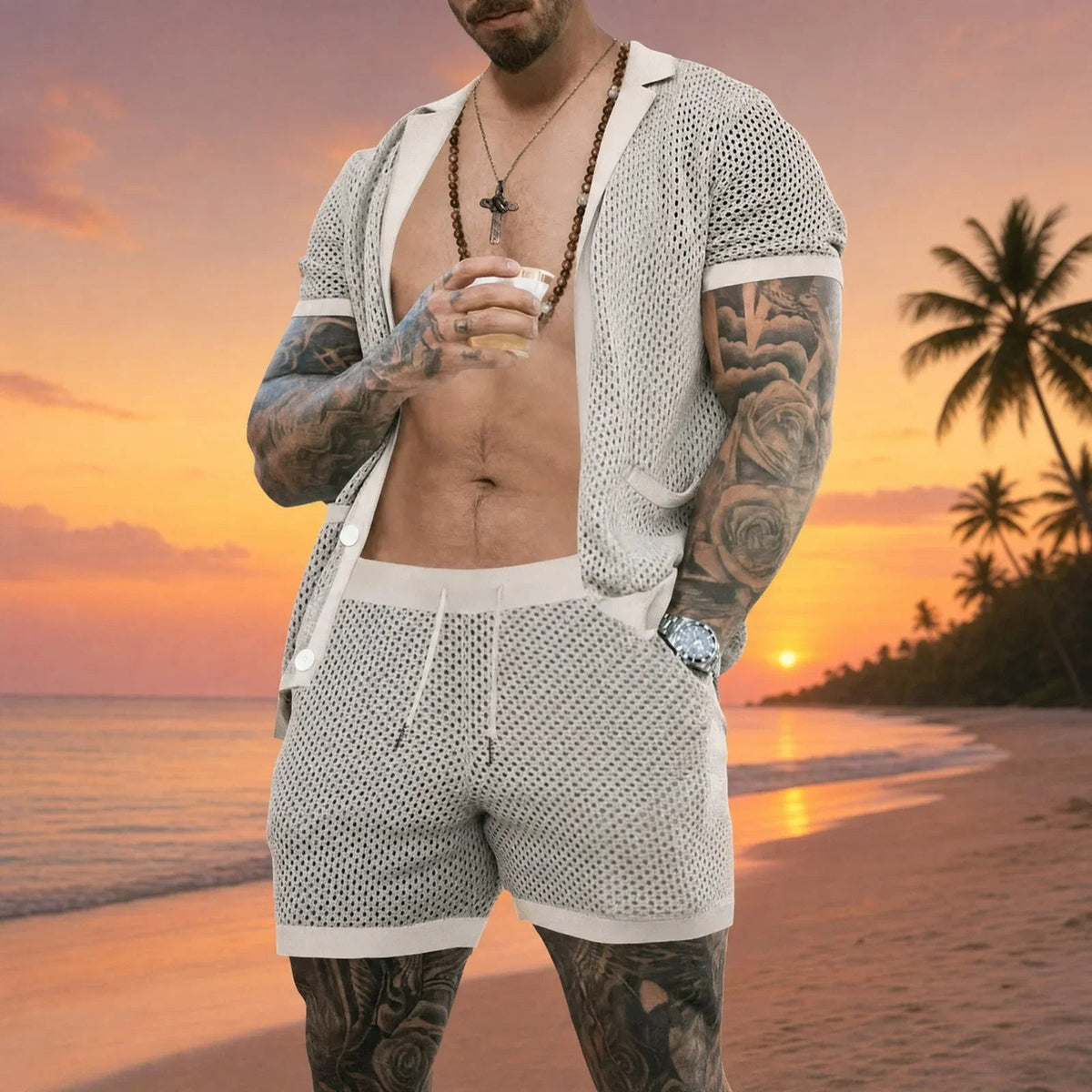 Ensemble Cancun™ en maille ajourée et design décontracté