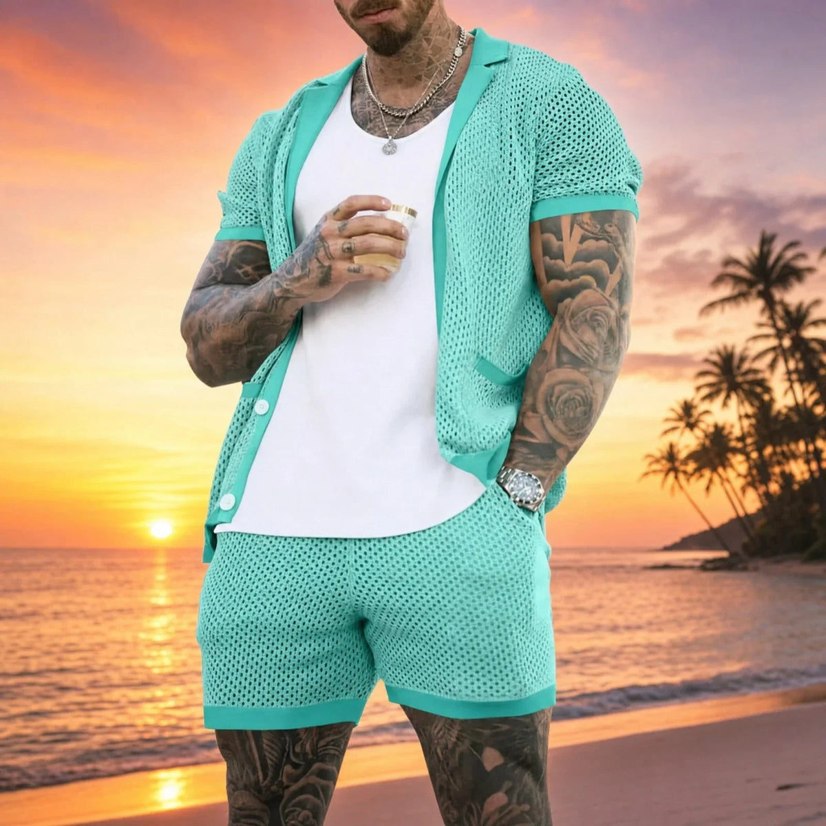 Ensemble Cancun™ en maille ajourée et design décontracté