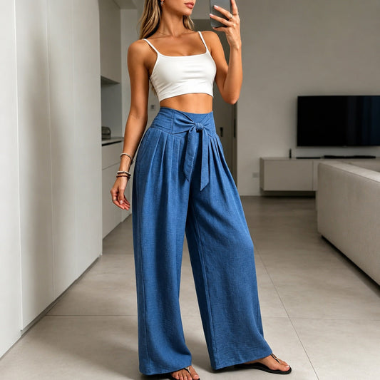 Pantalon Arielle™ avec élégante ceinture réglable et taille embossée