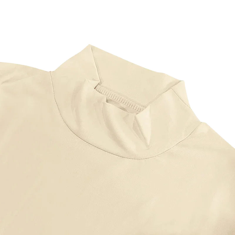 T-shirt à col montant au design sobre