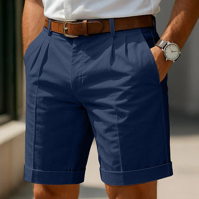 Shorts plissés coupés sur mesure pour homme